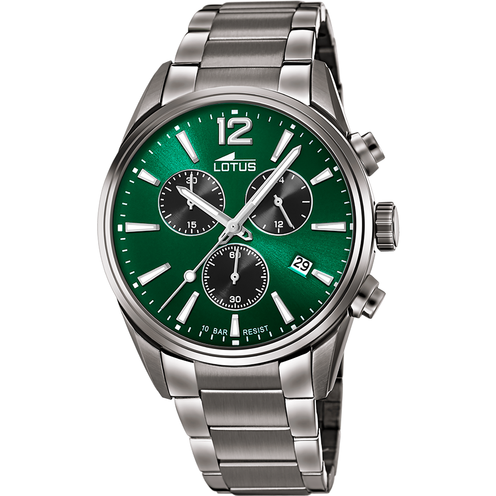 OROLOGIO LOTUS CHRONO 18682/4 VERDE CINGHIA ACCIAIO INOSSIDABILE 316L, UOMO