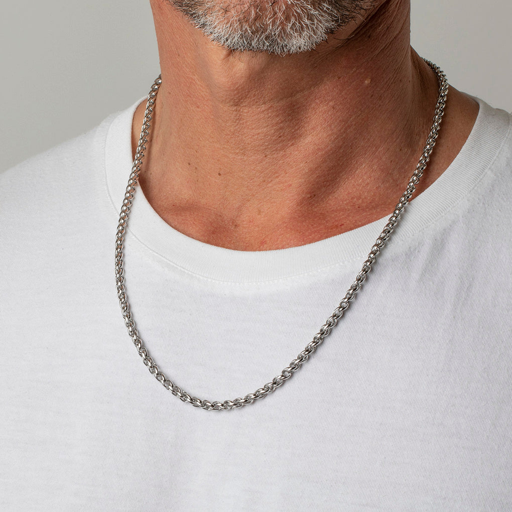 COLLANA A CATENA DA UOMO IN ACCIAIO INOSSIDABILE LOTUS STYLE LS1682-1/2