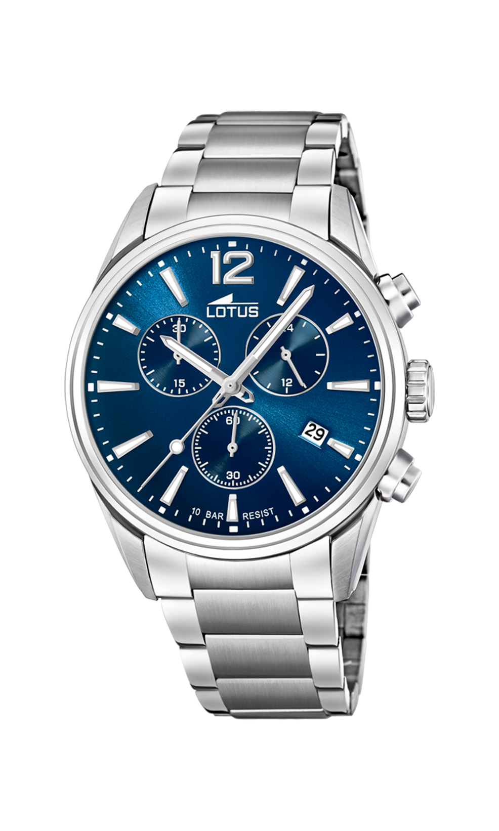 OROLOGIO LOTUS CHRONO 18690/1 AZZURO BRACCIALE IN ACCIAIO, UOMO