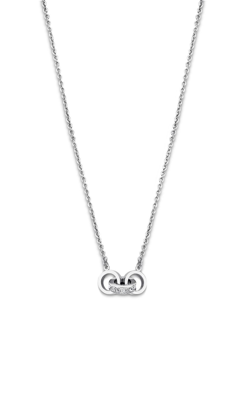 Collana Donna Lotus Style LS1981/1/1 In Acciaio Con Centrale Cerchi
