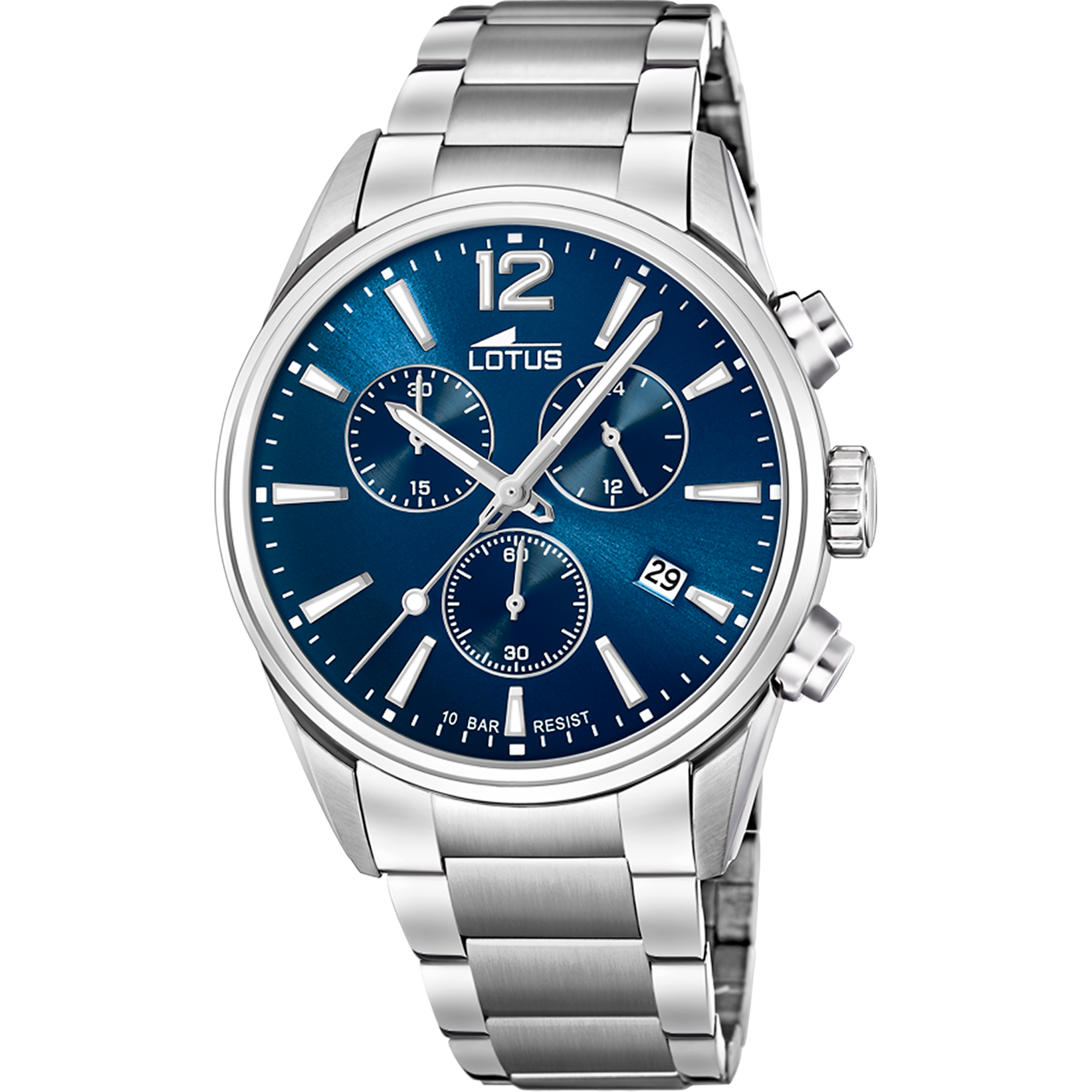 OROLOGIO LOTUS CHRONO 18690/1 AZZURO BRACCIALE IN ACCIAIO, UOMO