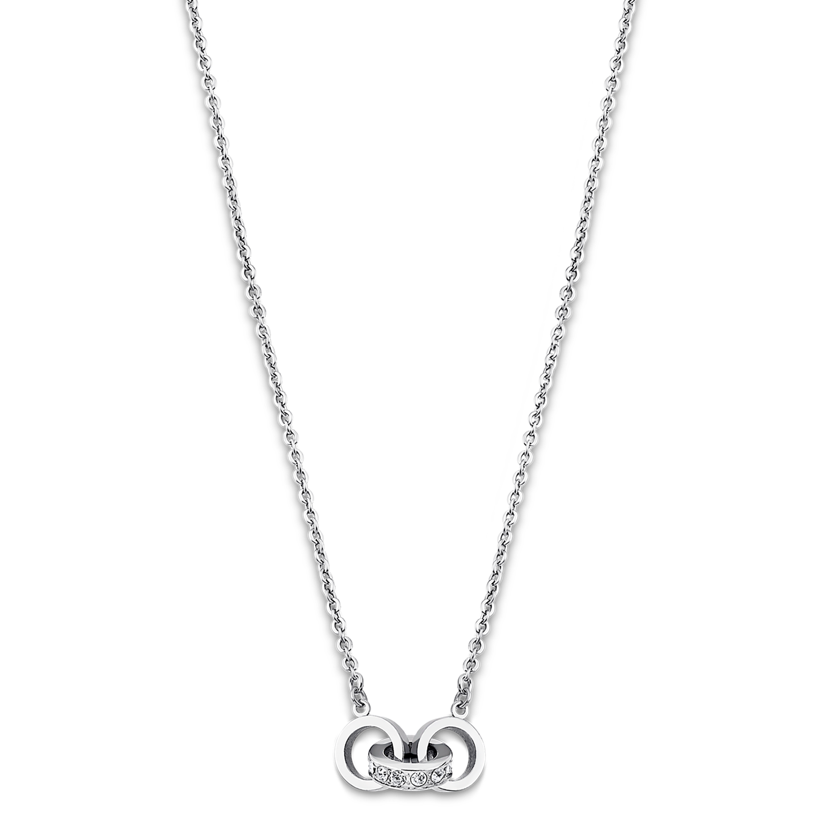 Collana Donna Lotus Style LS1981/1/1 In Acciaio Con Centrale Cerchi