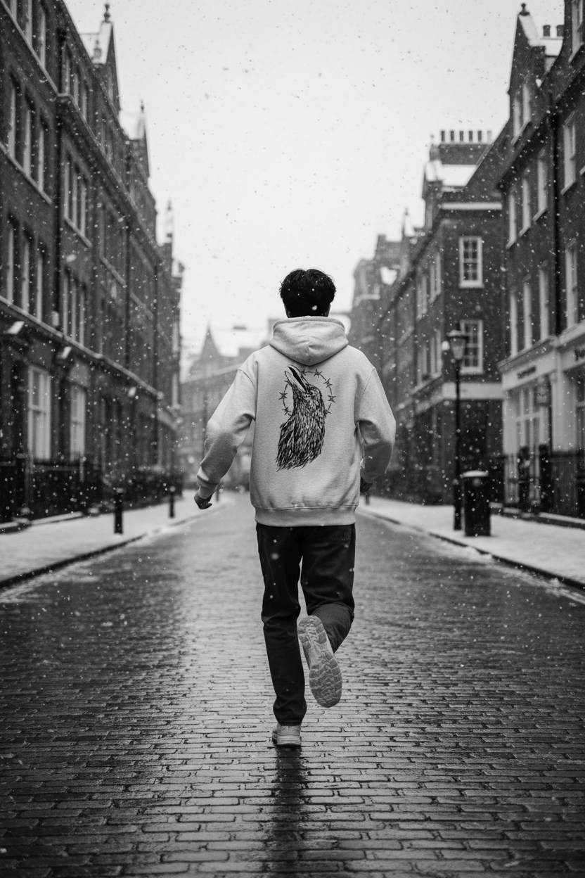 Felpa Jesus Crow - modello che corre