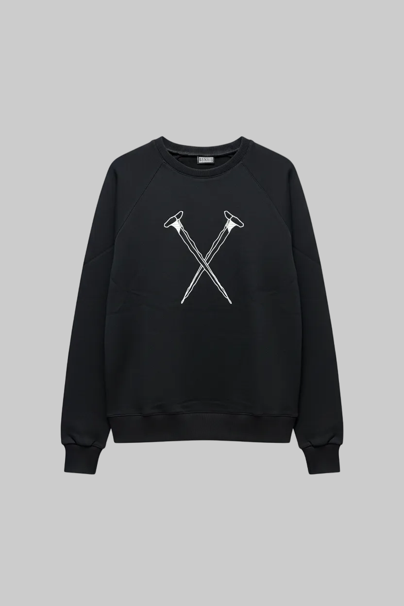 Felpa Tacks Nera - Sfondo Pulito