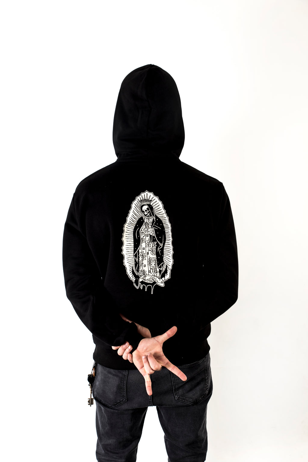santa muerte felpa 100% cotone