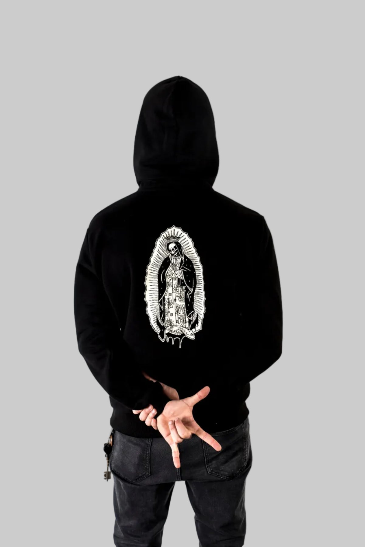 santa muerte felpa 100% cotone