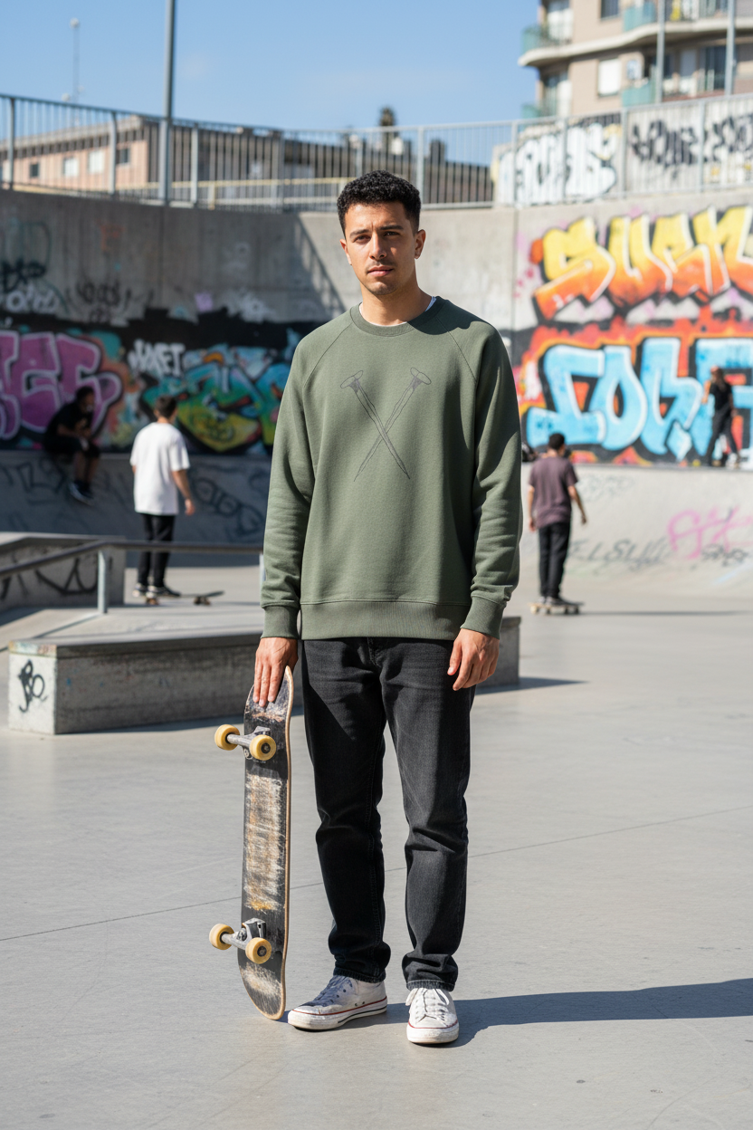 Tacks Sweatshirt - Olive Green