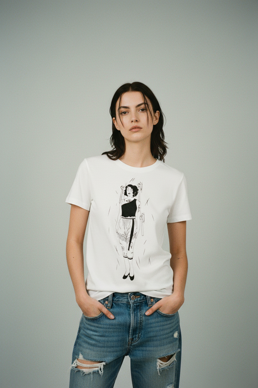 T-shirt SICK HEAD 90s style model